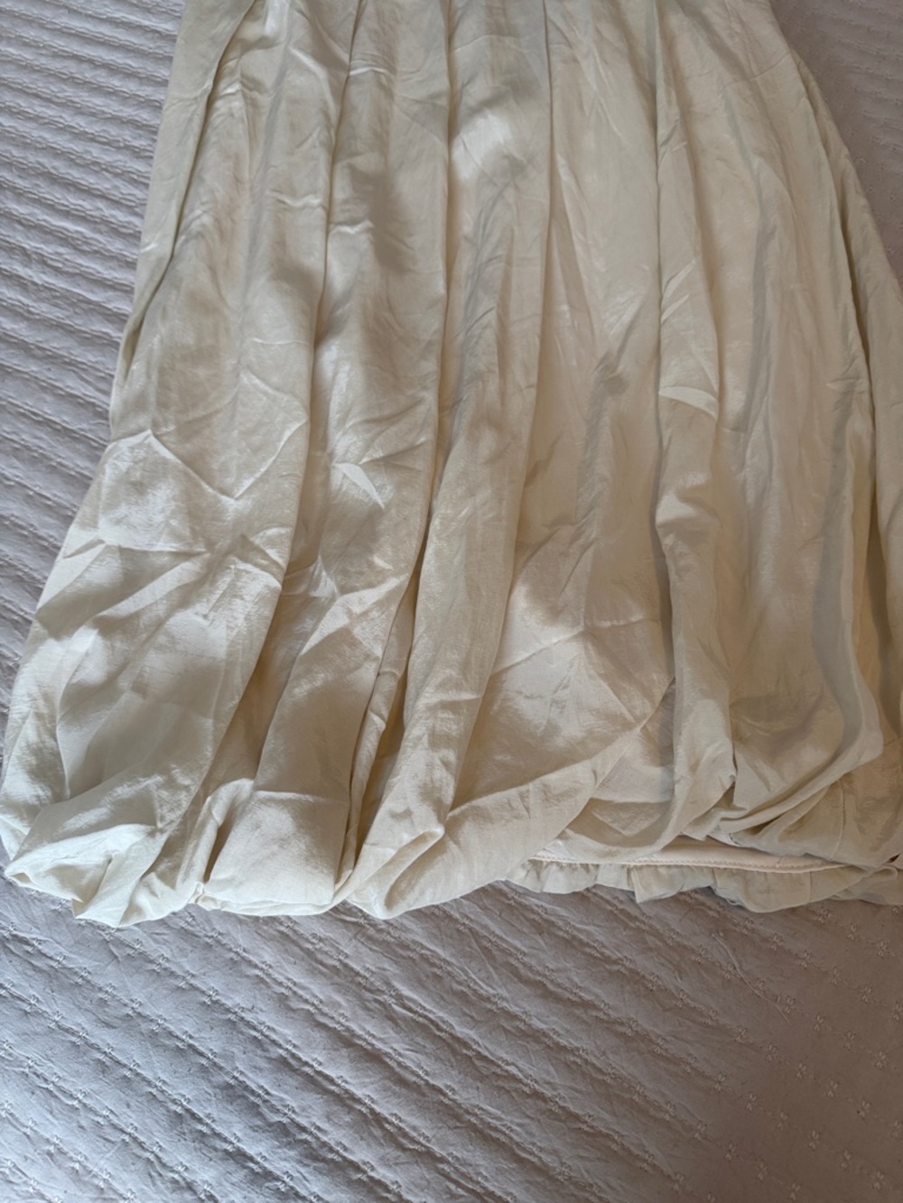 Zara Cream Bubble-Hem Midi Skirt XS NWT Fabulous❤️ - Picture 3 of 6